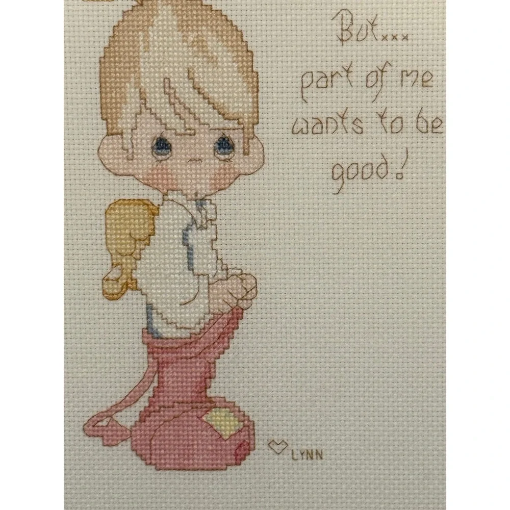 Vintage Precious Moments Style Angel Cross Stitch 